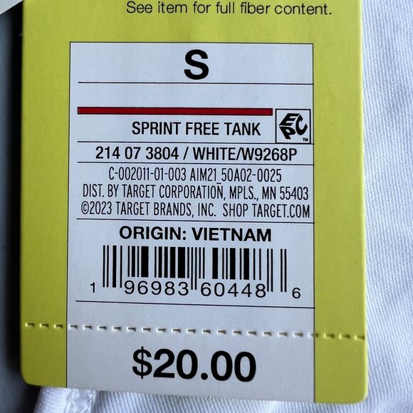 All in Motion Women's Sleeveless Run Tank Top White Small - Picture 11 of 11